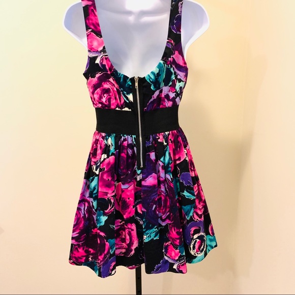 Fit and flare rose print dress - Picture 2 of 3